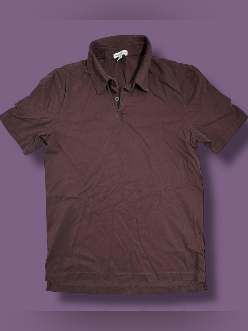James Perse Polo Shirt Mens 1 Supima Cotton Sueded Jersey Casual USA